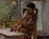 卡米耶 毕沙罗 : Lucien Pissarro in an Interior